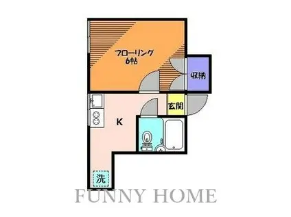 KT GRANDEIII(1K/2階)の間取り写真