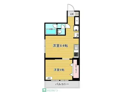 リファレンス愛宕(1LDK/4階)の間取り写真