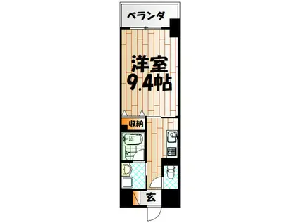 クルーズ レーヌ(1K/3階)の間取り写真