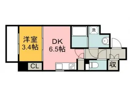 ララ・クスタ(1DK/4階)の間取り写真