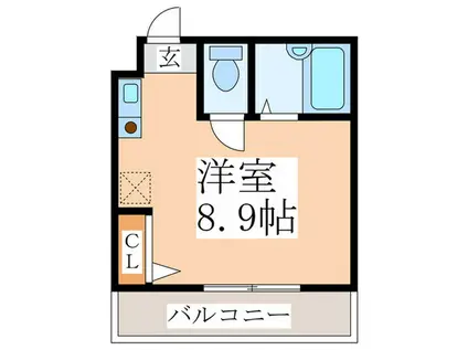 セントヤマト徳丸D館(ワンルーム/2階)の間取り写真