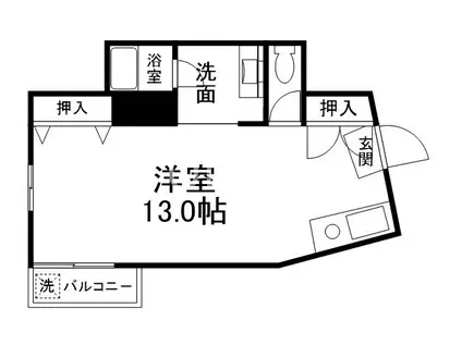CUBE31(ワンルーム/3階)の間取り写真