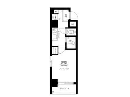 ガーラ市ヶ谷銀杏坂(1K/3階)の間取り写真