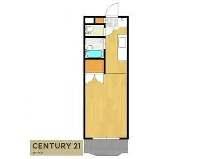 リバティーハイツ(1K/1階)の間取り写真