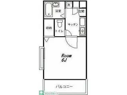 コンフォートマンション下町(1K/3階)の間取り写真