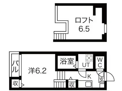 VILLA HERMOSA国見(1K/2階)の間取り写真