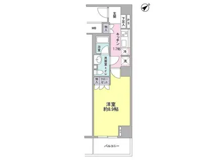 LA MAISON DE KAKEGAWA(1K/5階)の間取り写真