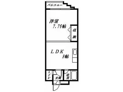 ラ・メール旭川(1DK/1階)の間取り写真