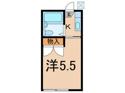 コーポ平山(1K/2階)の間取り写真