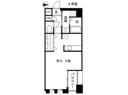 アンナマリーミズホ(1K/4階)の間取り写真