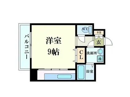 BOND BLDIV(ワンルーム/8階)の間取り写真