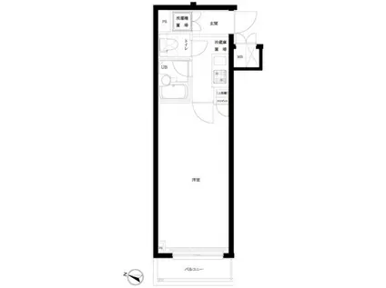 ルーブル渋谷初台(1K/1階)の間取り写真