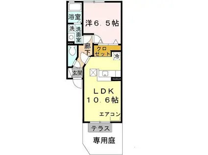グランシャリオ(1LDK/1階)の間取り写真