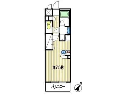 パラドールつつじヶ丘(ワンルーム/2階)の間取り写真