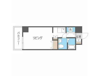 TEADA北4条 ティーダ北4条(1K/6階)の間取り写真