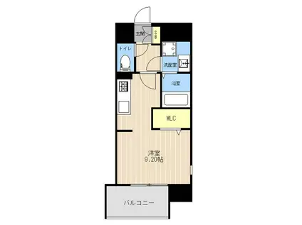 LIBTH新水前寺(ワンルーム/2階)の間取り写真