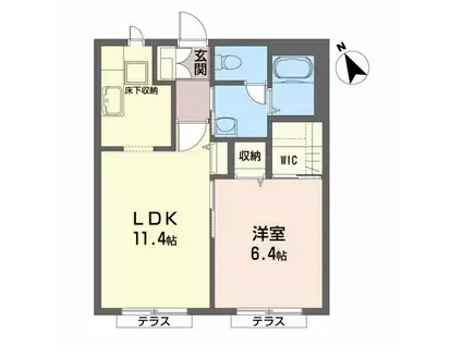 グランドメゾンアムール(1LDK/2階)の間取り写真