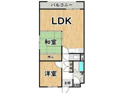 クリーンピア西飾磨(2LDK/5階)の間取り写真