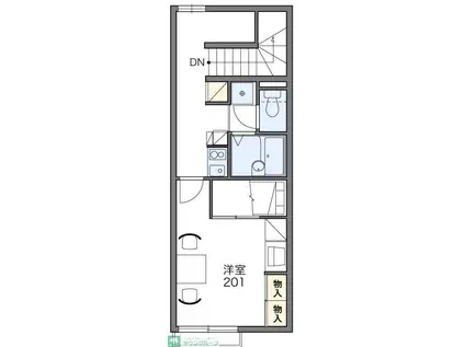 レオパレスメルベーユ 29862(1K/2階)の間取り写真