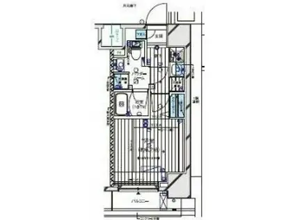 メインステージ立川V(1K/13階)の間取り写真
