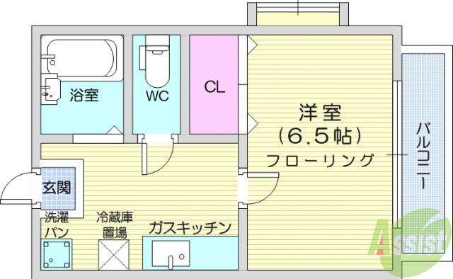 ガーデンワコー壱番館(1K/1階)の間取り写真