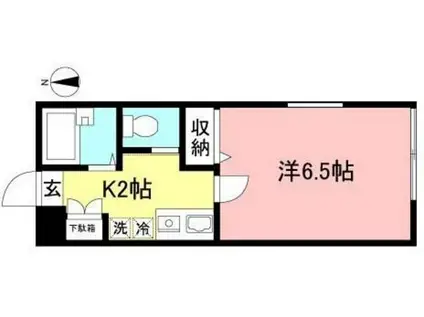 エテルナ久我山(1K/1階)の間取り写真