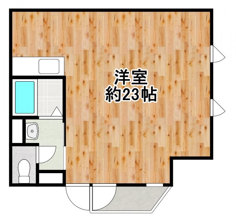 リーブル春日出(ワンルーム/4階)の間取り写真