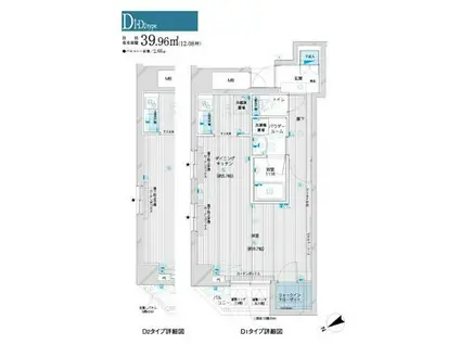 メインステージ浅草橋II(ワンルーム/7階)の間取り写真