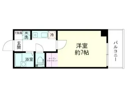 大森山王浜栖鳳(1K/5階)の間取り写真