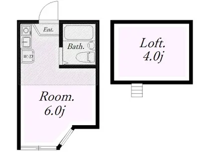 ユナイト上町ヘルマンミュラー(ワンルーム/2階)の間取り写真