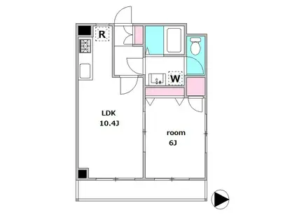 フォーレスト(1LDK/2階)の間取り写真