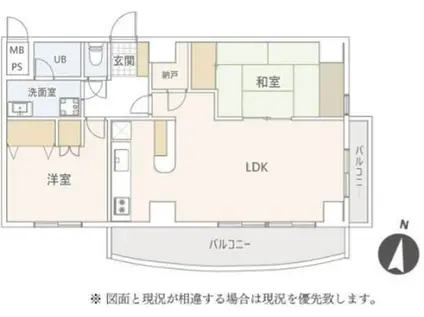 V.I.P.ROYAL氷川台(2LDK/6階)の間取り写真