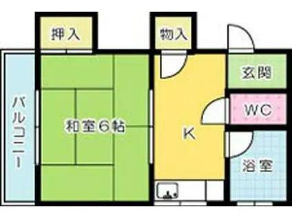 九設ビル(1K/4階)の間取り写真