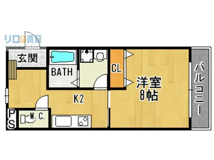 ペピーノ中山(1K/1階)の間取り写真