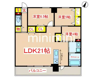 ISORA(3LDK/4階)の間取り写真
