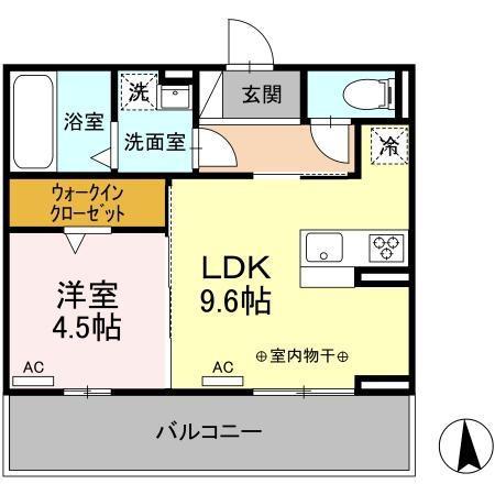 BRISA(1LDK/3階)の間取り写真