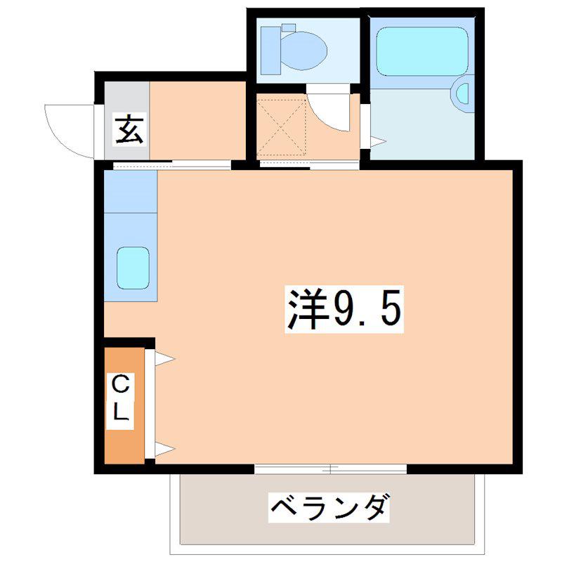 コーポ幸(ワンルーム/1階)の間取り写真