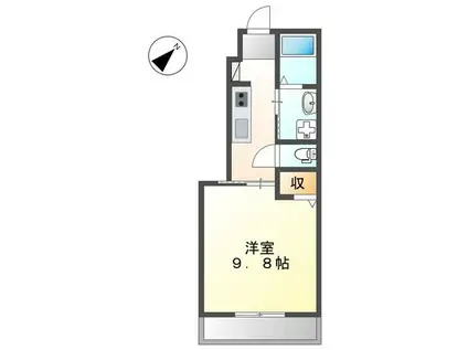 マリキータ(1K/1階)の間取り写真