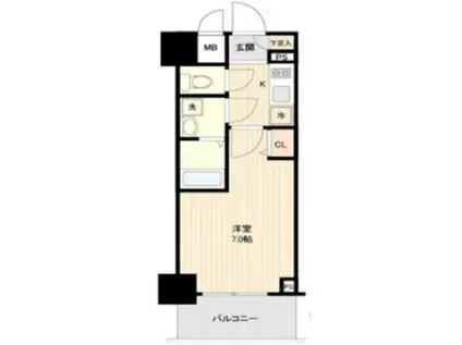 エスリード難波グレイス(1K/5階)の間取り写真