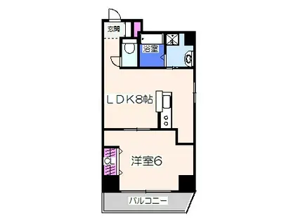 堺Tレジデンス(1LDK/7階)の間取り写真