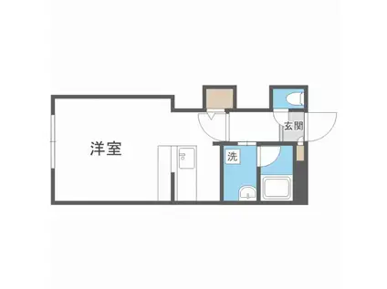 エタニティ18奥村M.S(1K/1階)の間取り写真