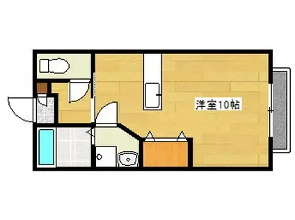 シャール藤(ワンルーム/2階)の間取り写真