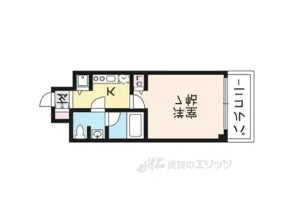 EN 伏見稲荷(1K/2階)の間取り写真