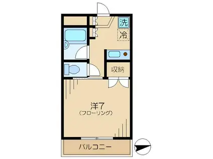 メゾンドプランタン(1K/6階)の間取り写真