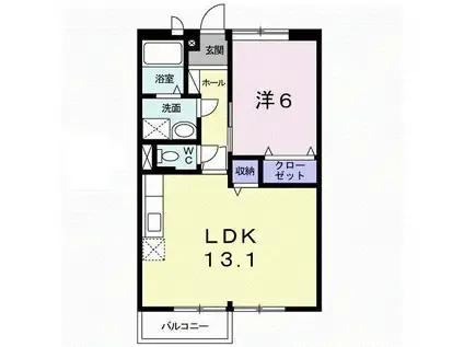 グレイスC.KI(2LDK/1階)の間取り写真