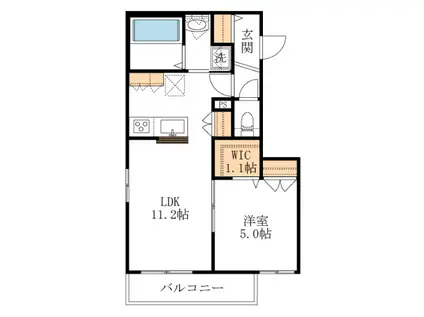 HEBEL MAISON MUSASHI URAWA(1LDK/3階)の間取り写真