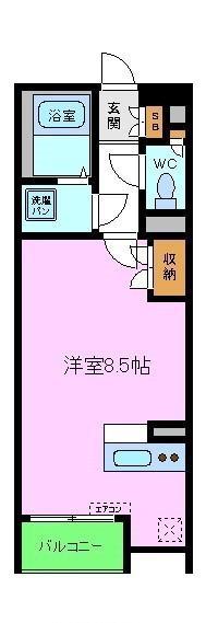 レオネクストAZALEA(ワンルーム/1階)の間取り写真