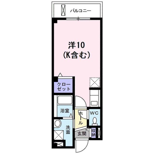 カームリー ライフ(1K/1階)の間取り写真