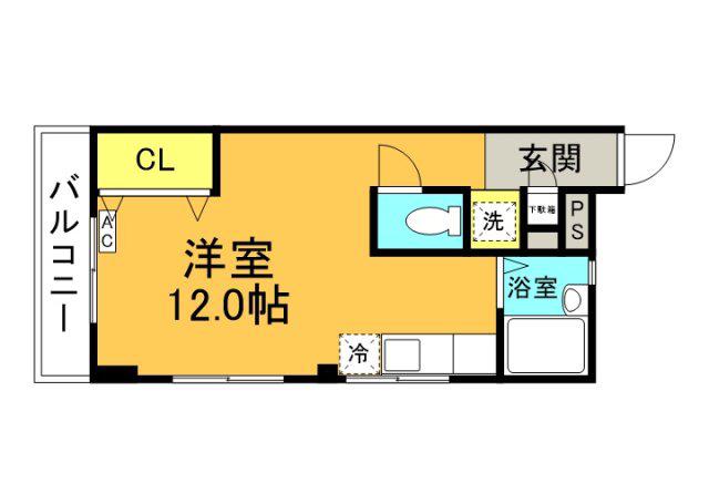 外田ビル(ワンルーム/3階)の間取り写真