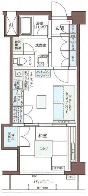 コンフォート文京小石川(1DK/2階)の間取り写真